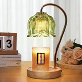 Merrtody Flower Warmer Lamp base and shade showcasing elegant design and safe flame-free candle melting.