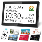 Mesqool 10.1-inch dementia clock provides a readable time-date-day display for seniors.