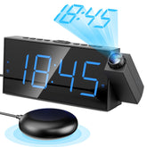 Mesqool projection alarm clock front view with easy reading from across the room