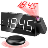 Mesqool projection clock with bed shaker under pillow for gentle wake