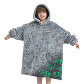 Mewkou wearable blanket hoodie for kids with hood keeps kids cozy during chilly evenings
