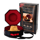 Mezonflex hat box with reinforced lid preserves shape during storage