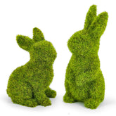 MicoSim Easter moss bunny figurine decor for indoor and outdoor ambiance.