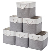 MidmmVick 12x12 cube storage bin with rope top for sturdy closet organization