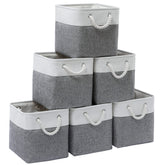 MidmmVick cube bin top view with rope frame preserves shape for easy storage