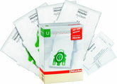 Miele AirClean 3D dust bag set for U1/S7 vacuums with four bags and two filters.
