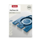 Miele GN AirClean filterbags box front view for authentic packaging and filtration.