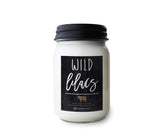 Milkhouse Candle Company Wild Lilacs jar front view for inviting home ambiance
