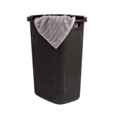 Mind Reader Slim Laundry Hamper top view showing tapered design for tight spaces.