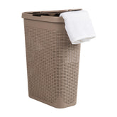 Mind Reader Slim Laundry Hamper with lid, showcasing 40L capacity for everyday laundry storage.