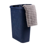 Mind Reader slim laundry hamper with lid, 40L capacity for easy everyday organization.