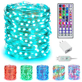 Minetom 66ft color-changing fairy lights illuminate spaces with vibrant color options.