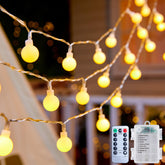 Minetom 2-pack globe lights create cozy indoor ambience.