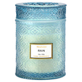 MIRASCENTS Rain Summer candle in blue jar creates calming ambiance