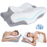 Missleep cervical neck pillow showing ergonomic contour design for natural neck support