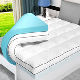 Missleep Queen Topper close-up cover showcases breathable fabric for cooler nights.