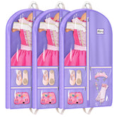 MISSLO dance garment bag with three pockets for organized accessories.