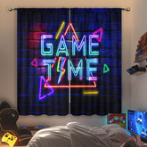 Mitpok Kids Neon Gaming Curtains brighten a playroom with vibrant, fade-resistant panels.