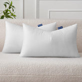 MIULEE 12x20 pillow insert on a sofa adds comfortable fullness.