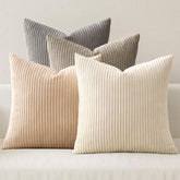 MIULEE Boho cream pillow cover close-up showing soft corduroy texture