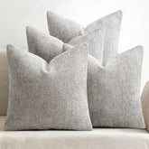 MIULEE chenille pillow cover 18x18 silver for a luxe sofa accent
