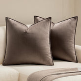 MIULEE dark coffee velvet pillow cover 20x20 adds luxurious texture to your sofa