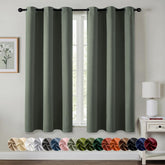 MIULEE Dark Mallard blackout curtains close-up weave for privacy and light control.