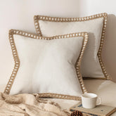 MIULEE decorative pillow cover in neutral linen for sofa styling and porch use.