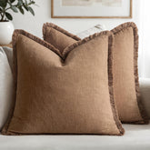 MIULEE pillow covers linen texture close-up, durable and breathable for year-round comfort