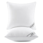 MIULEE euro pillow insert closeup shows plush fabric and full fill for soft support.