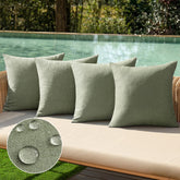 MIULEE gray-green outdoor pillow cover with durable polyester for patio cushions