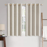 MIULEE linen blackout curtain panel close-up highlighting premium fabric and privacy.
