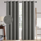 MIULEE linen texture curtains panel closeup reveals soft faux-linen finish.