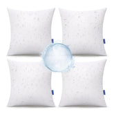 MIULEE outdoor 18x18 pillow pack four, waterproof cushions for patio seating.
