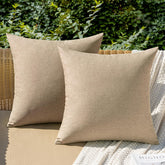 MIULEE outdoor pillow cover in light tan with waterproof fabric for patios