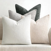 MIULEE 18x18 gray chenille pillow cover texture for cozy living rooms.