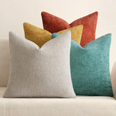 MIULEE chenille pillow covers 18x18 front view showing soft luxurious texture.