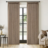 MIULEE pinch-pleated linen curtain closeup showing rich texture and privacy.