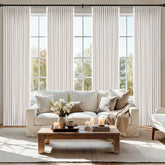 MIULEE Pinch Pleated Linen Curtain 90in front view for stylish light diffusion
