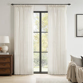 MIULEE pinch-pleated linen curtains panel with refined drape for living rooms.