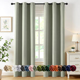 MIULEE Sage Green blackout curtains panel front view ideal for bedroom darkness