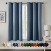 MIULEE Stone Blue blackout curtain panel for bedroom privacy and mood lighting