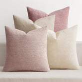 MIULEE Valentines pillow cover in pink-chenille adds soft farmhouse charm.