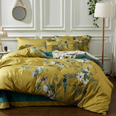 Mixinni garden-style duvet cover with floral birds for a soothing queen bedroom refresh.
