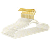 MIZGI clear glitter hangers front view showing luxe crystal design for a closet