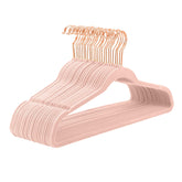 MIZGI premium velvet hangers with rose gold hooks for tidy closets