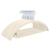 MIZGI Premium Velvet Hangers 60-pack in a tidy closet for space efficiency