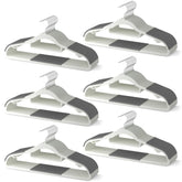 MLKJHHI 60-pack heavy-duty hangers with non-slip shoulders and space-saving profile.