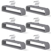 MLKJHHI gray velvet hanger with swivel hook for space-saving closet organization.
