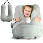 MOAOO Travel Pillow memory foam and faux fur for cozy road trips